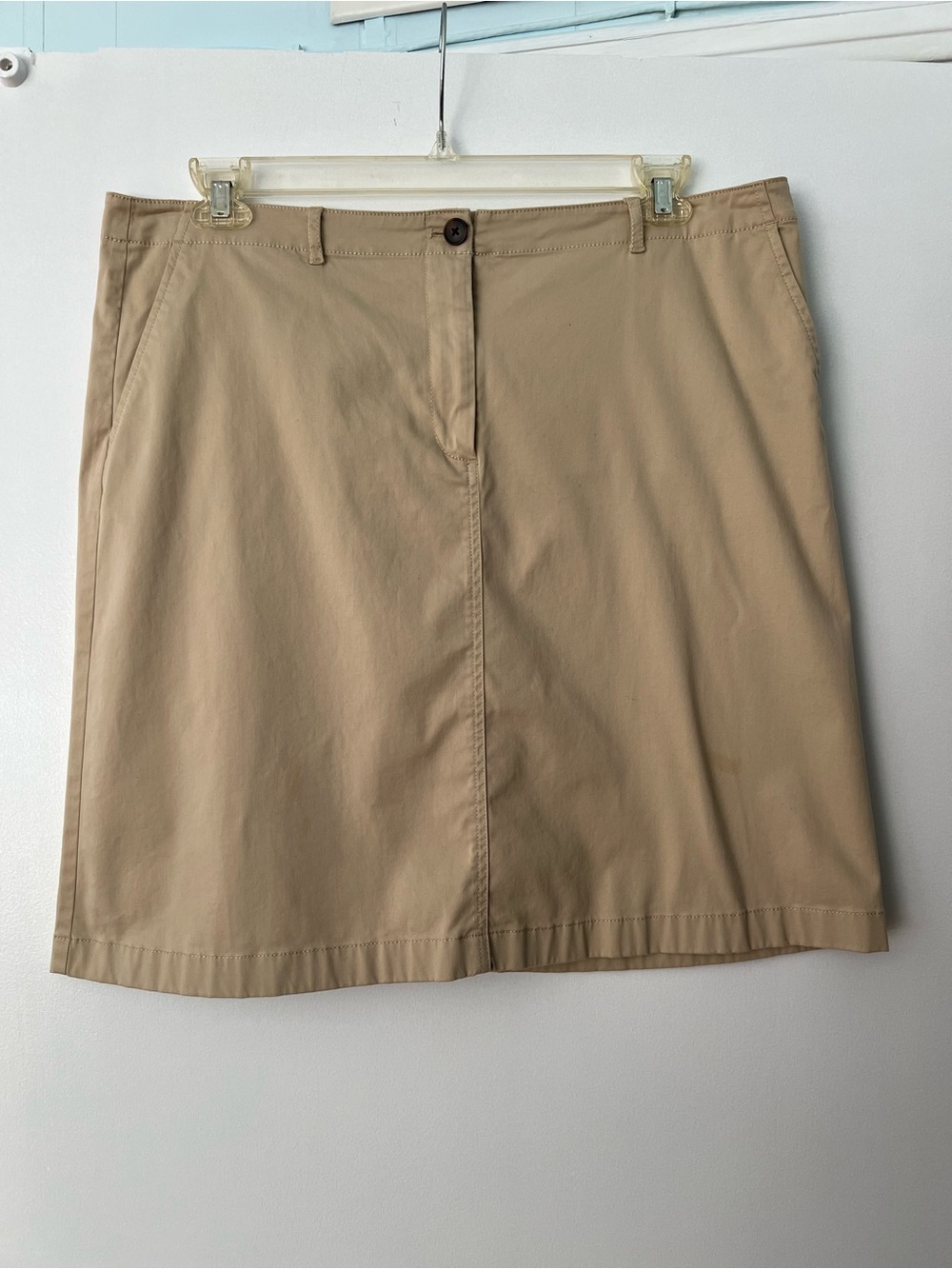 J. Jill Chino Tan A-Line Women's Skirt Size 16